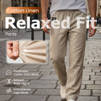 Pantalones clásicos de lino para hombre
