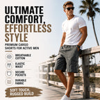 📢📢50% OFF !! ⏰Men's Cargo Shorts – Elastic Waist, Multi-Pocket, Durable 🍁