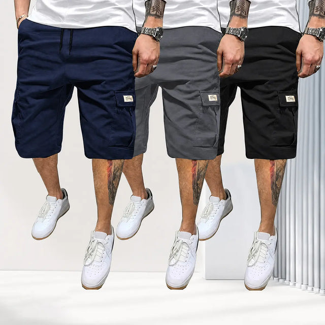Men’s 3-Pack Breathable Drawstring Shorts with Pockets