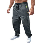 Men’s Relaxed-Fit Cargo Pants – Drawstring Waist & Utility Pockets