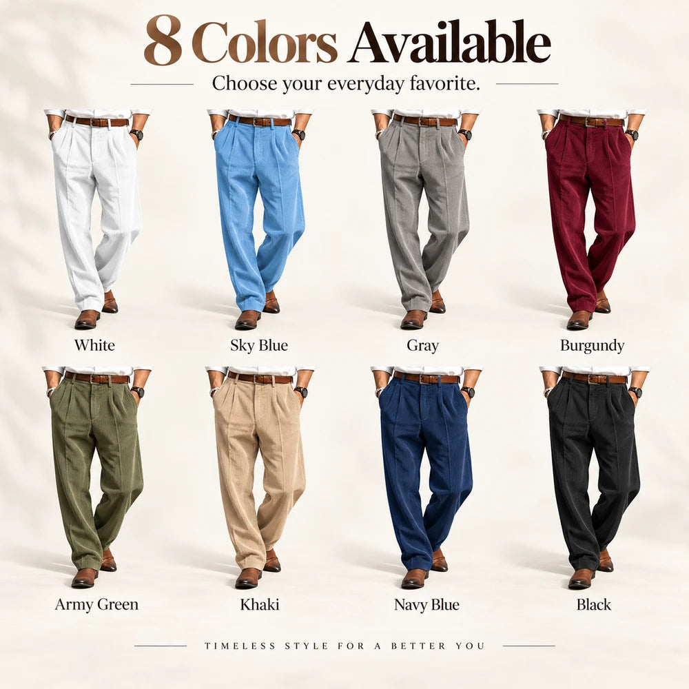 Corduroy Straight Leg Trousers