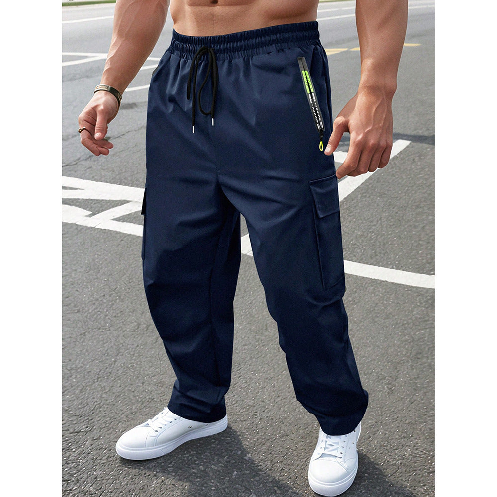 Men’s Relaxed-Fit Cargo Pants – Drawstring Waist & Utility Pockets
