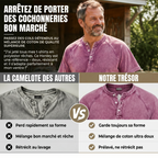 Men's Casual Short Sleeve Mandarin Collar Shirt