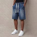 Herren Leichte Jeans-Shorts - Trendige Stretchhose für den Sommer