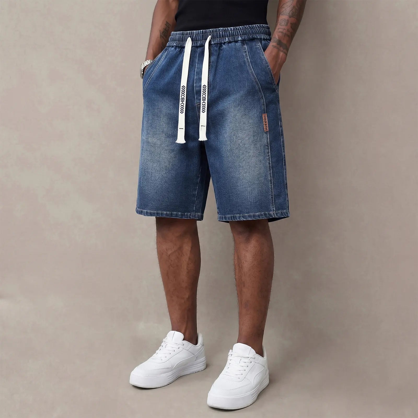 Herren Leichte Jeans-Shorts - Trendige Stretchhose für den Sommer