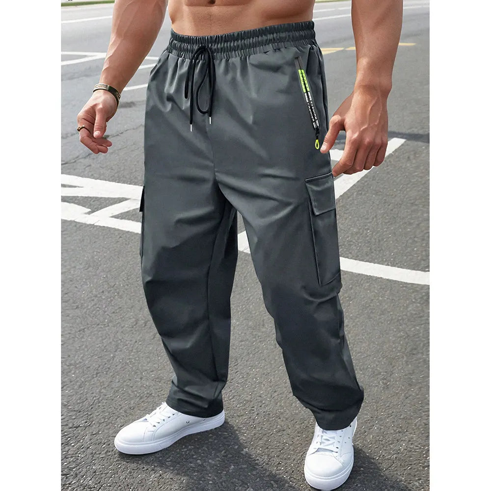 Men’s Relaxed-Fit Cargo Pants – Drawstring Waist & Utility Pockets
