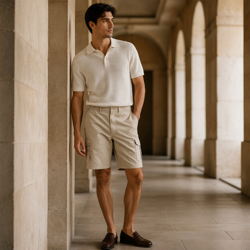 📢📢50% OFF !! ⏰Men's Cargo Shorts – Elastic Waist, Multi-Pocket, Durable 🍁