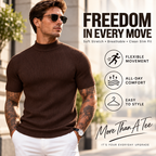 Men's Premium Ribbed Mock Neck T-Shirt