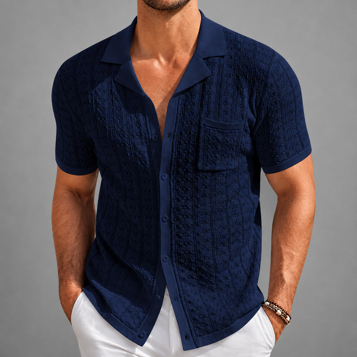 Navy Blue Ellington knit polo