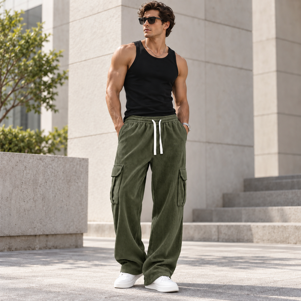 Men's Corduroy Cargo Pants