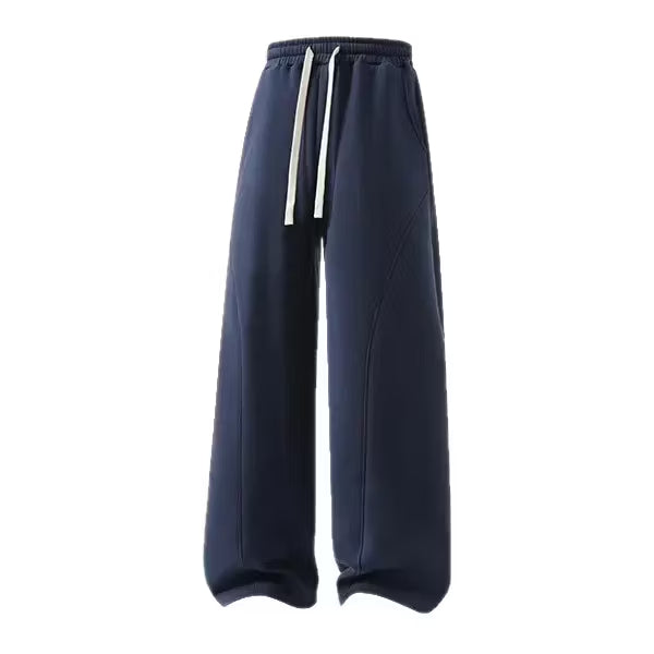 Men’s Retro Relaxed Sweatpants – Drawstring Waist & Loose Fit