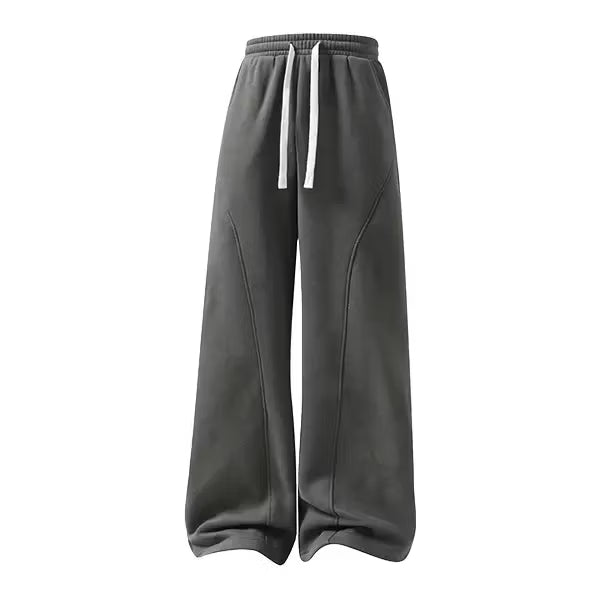 Men’s Retro Relaxed Sweatpants – Drawstring Waist & Loose Fit