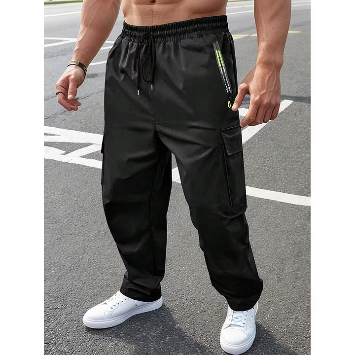 Men’s Relaxed-Fit Cargo Pants – Drawstring Waist & Utility Pockets