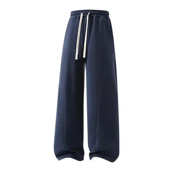 Men’s Retro Relaxed Sweatpants – Drawstring Waist & Loose Fit