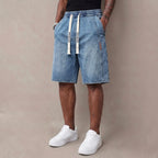 Herren Leichte Jeans-Shorts - Trendige Stretchhose für den Sommer